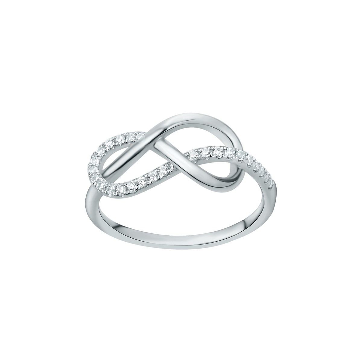 Bague en Argent avec oxyde de zirconium blanc