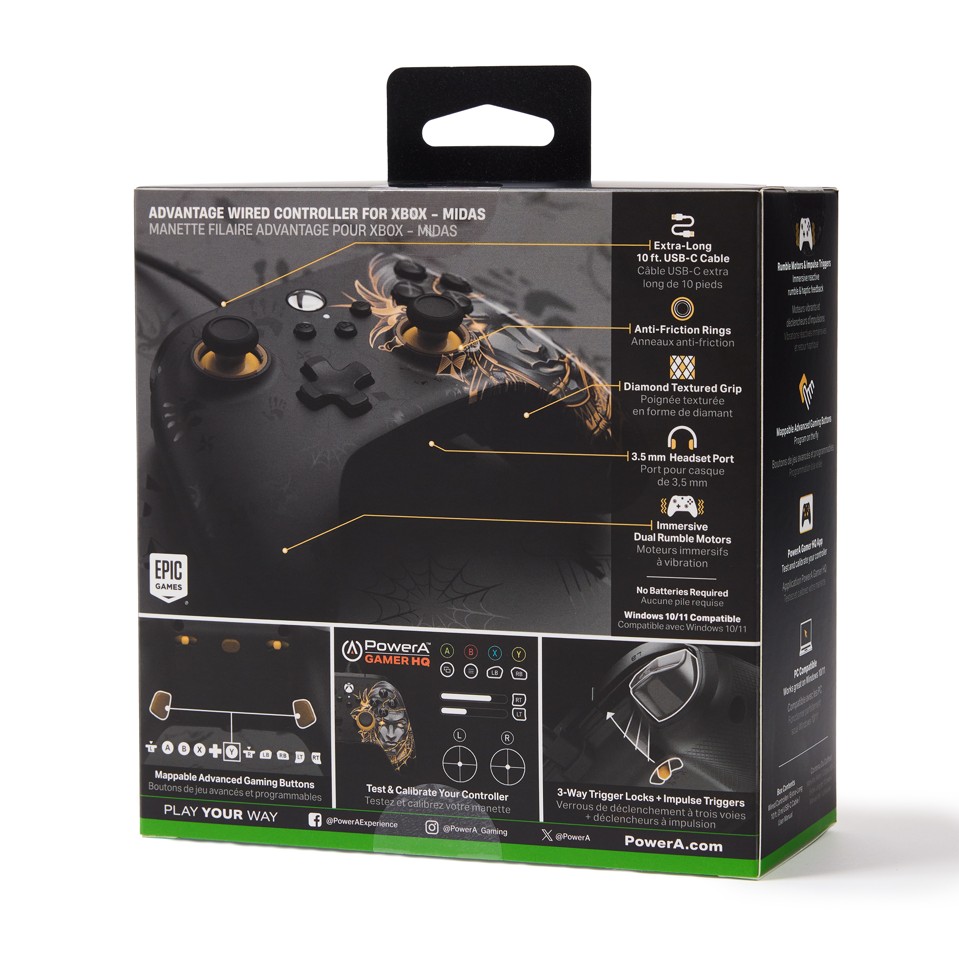 PowerA Advantage Wired Controller - Midas Fortnite (Xbox Series X - S)