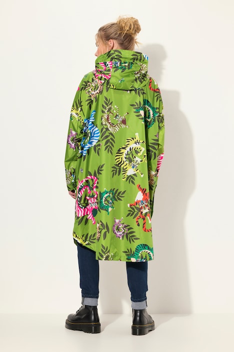 Funktions-Regencape, Unisex, Print, Kapuze