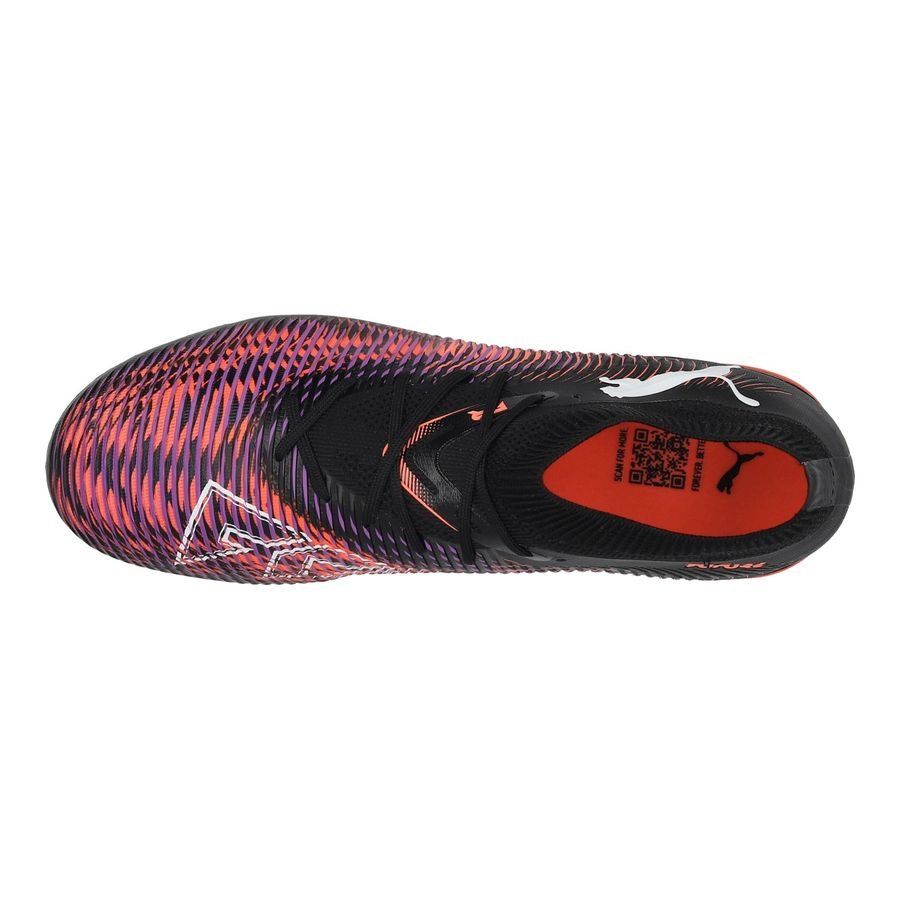 PUMA Future 8 Match FG/AG Unlimited - Noir/Blanc/Glowing Red Femme