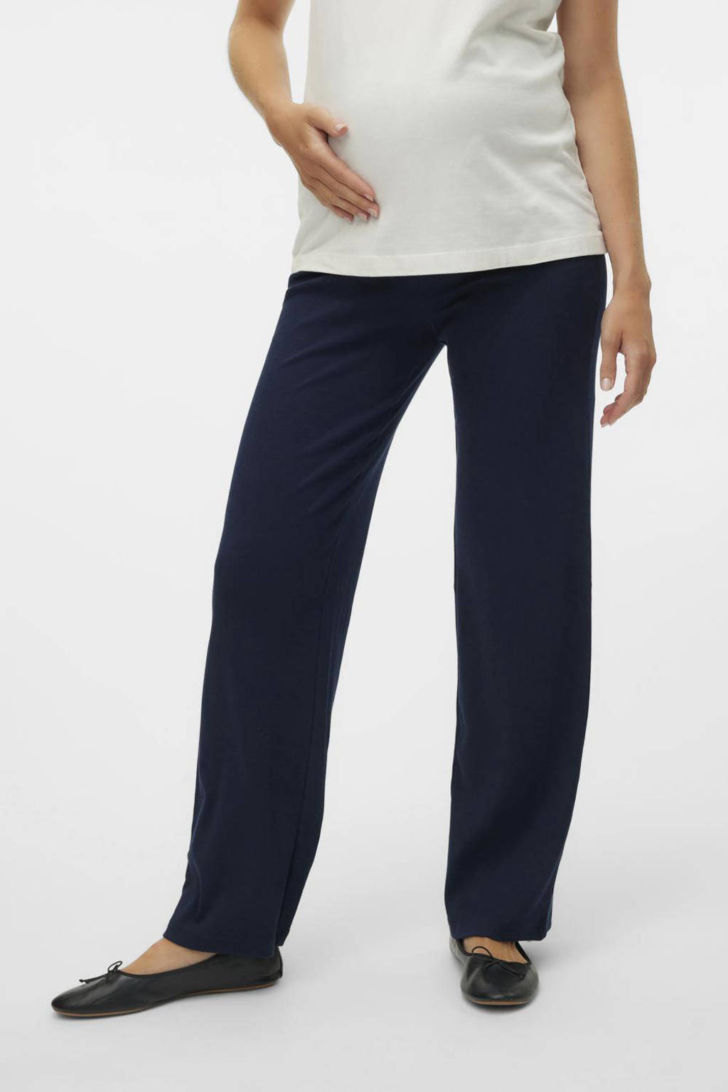 MAMALICIOUS relaxed zwangerschapsbroek MLEMILY donkerblauw