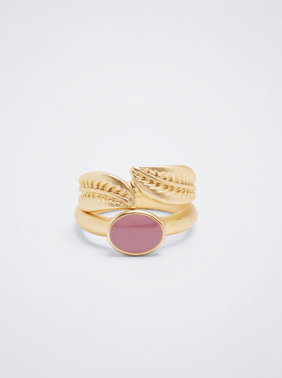 Anel de esmalte - Rosa