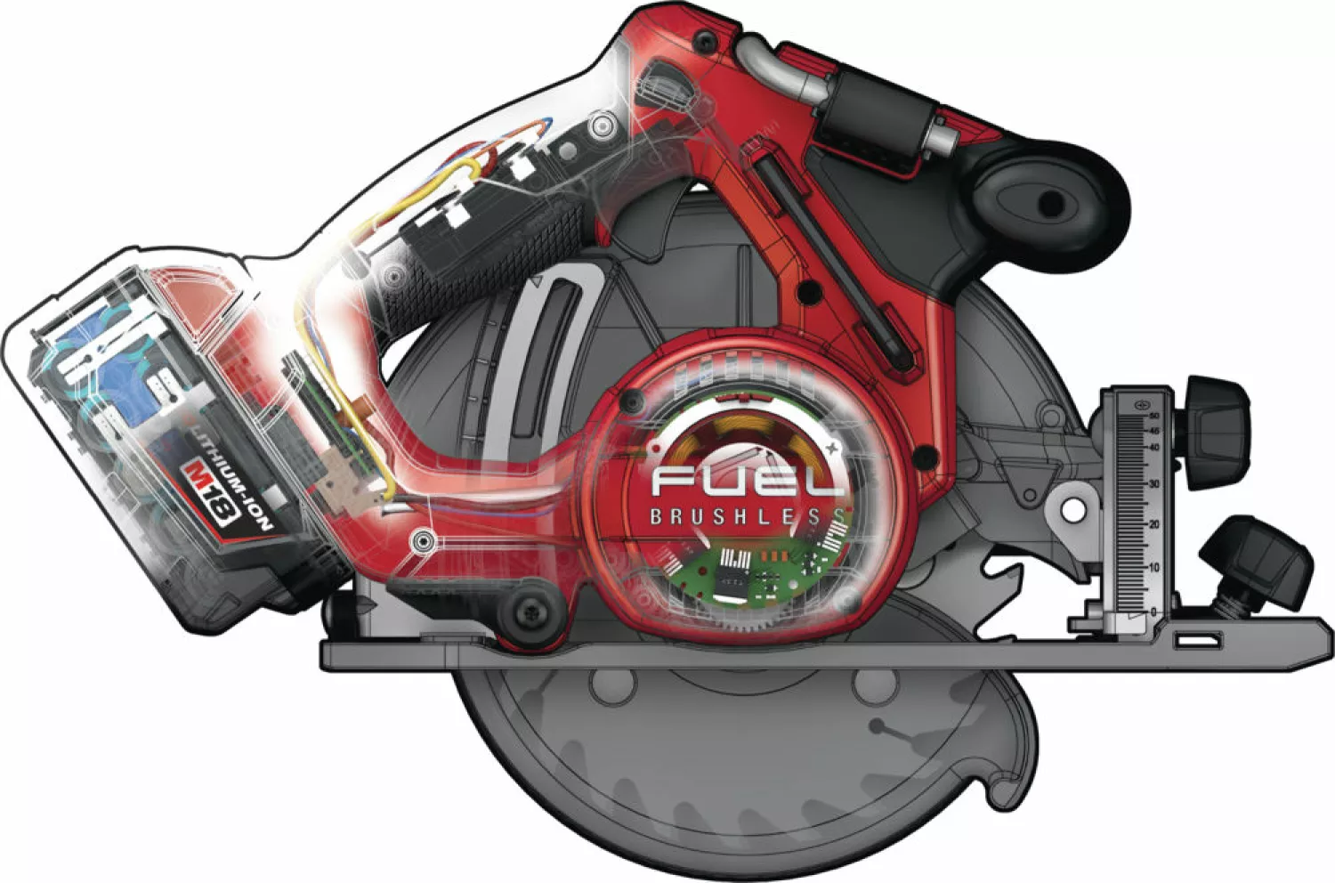 Milwaukee M18 CCS55-0X 18V Li-Ion Accu cirkelzaag body in HD BOX - 165mm - koolborstelloos