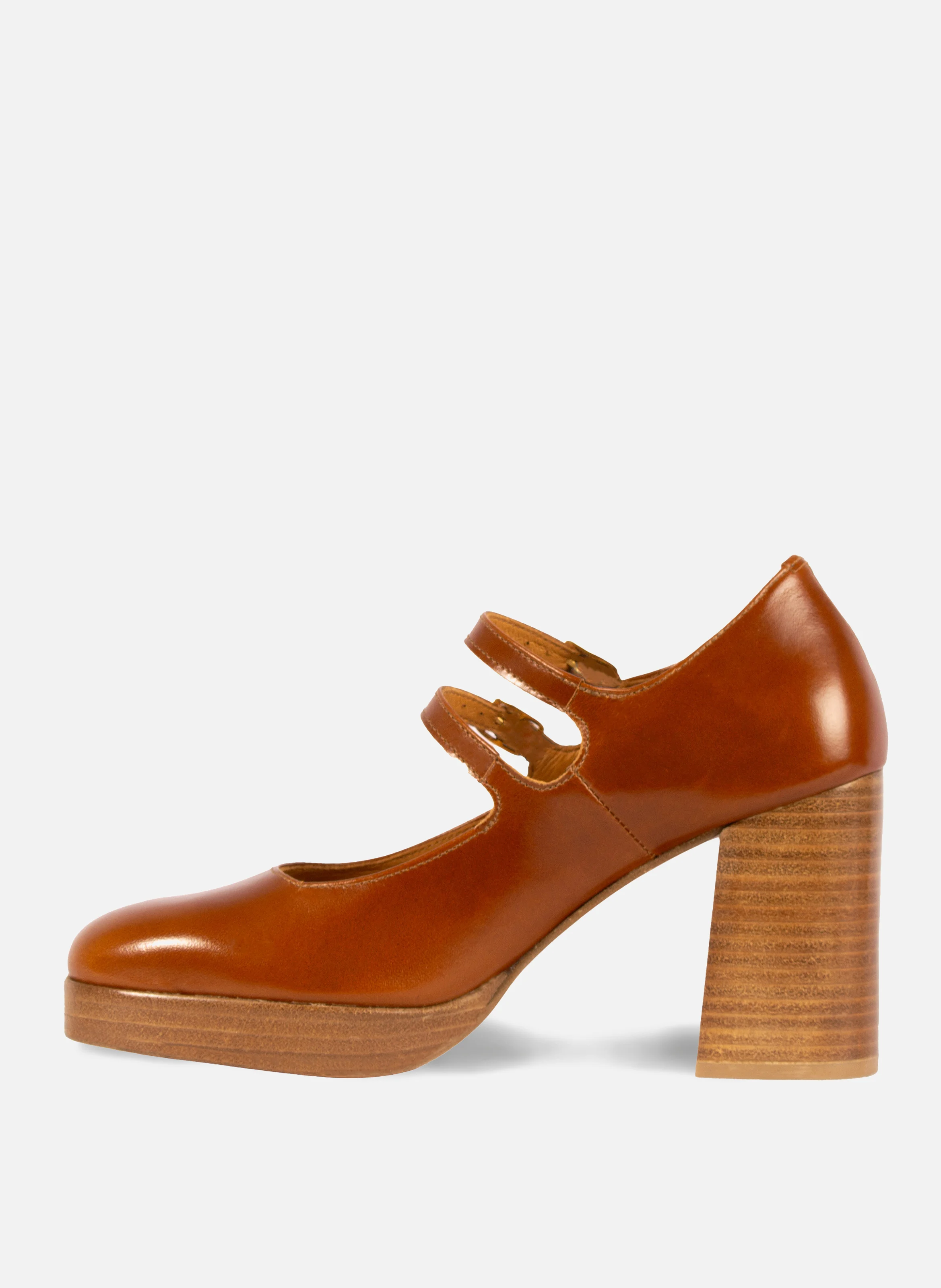 Babies plateforme cuir | Marron