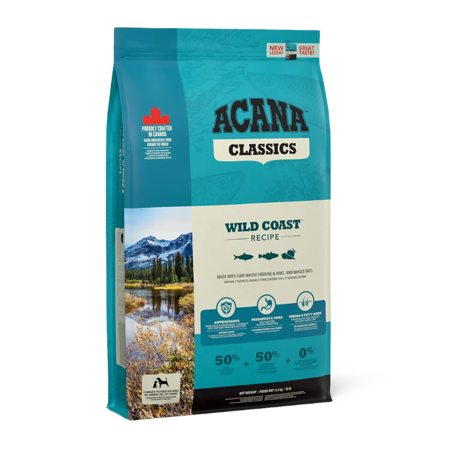 14,5 kg de ração para cães Acana Classics Wild Coast Fish