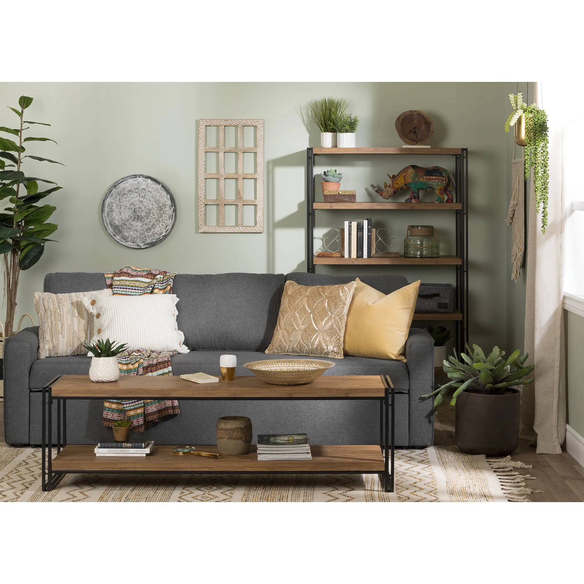 South Shore Étagère à 5 Tablettes fixes - Gimetri Bamboo