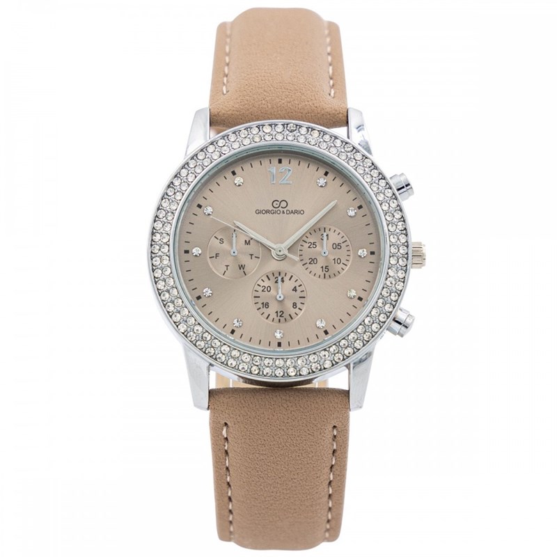 Coffret montre Femme GIORGIO bracelet Cuir Marron