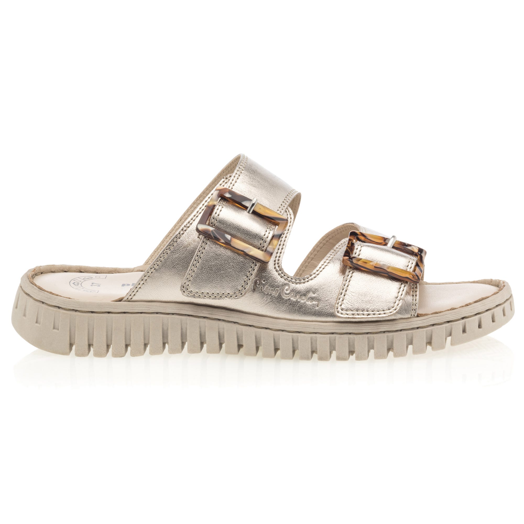 Mules Femme en cuir or