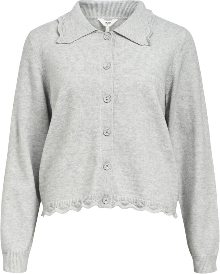 Object OBJLENE LS RE CARDIGAN E AU 24 Light grey melange