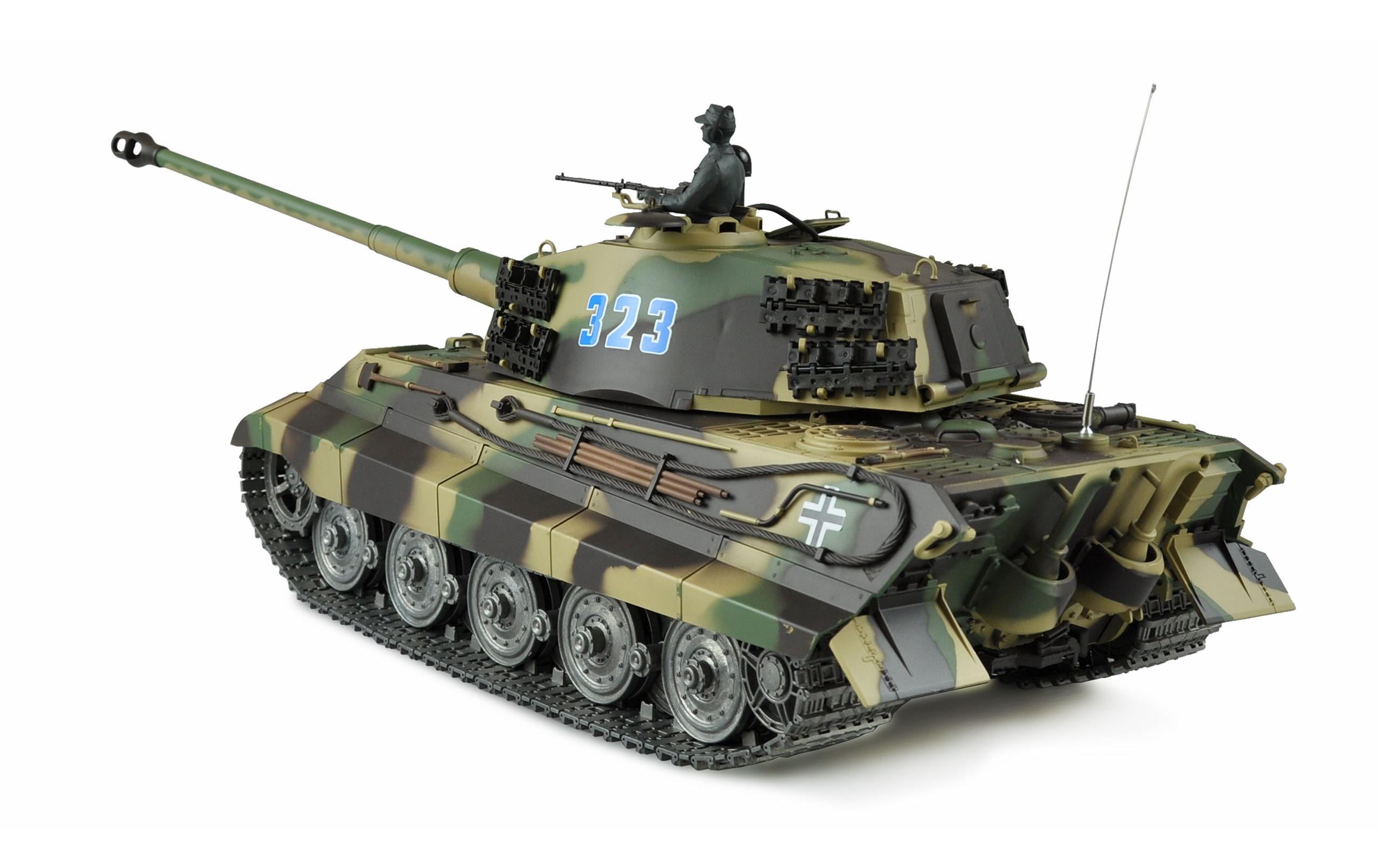 Panzer Königstiger Henschelturm Professional Line 1:16, RTR<br>Detailgetreue Nachbildung des Königstiger Panzers mit Metallketten und Getriebe