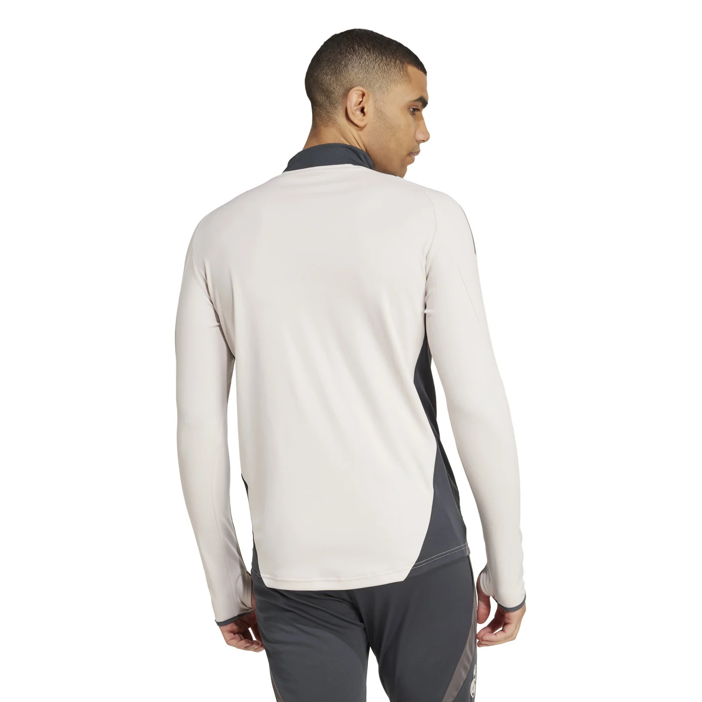 Adidas Real Madrid Trainingstrui 1/4-Zip Europees 2024-2025 Beige Donkergrijs Bruin