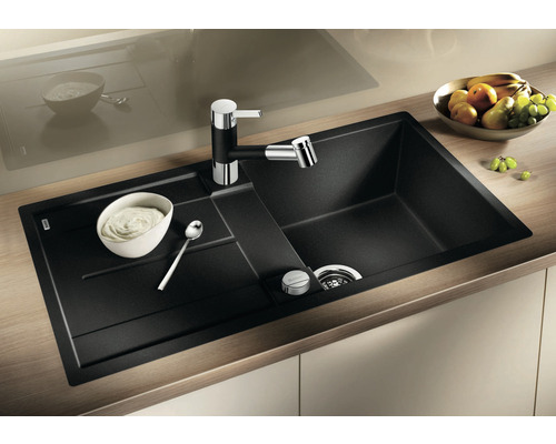 Blanco METRA 5 SF spoelbak, 850 x 490 mm, zwart, 525921