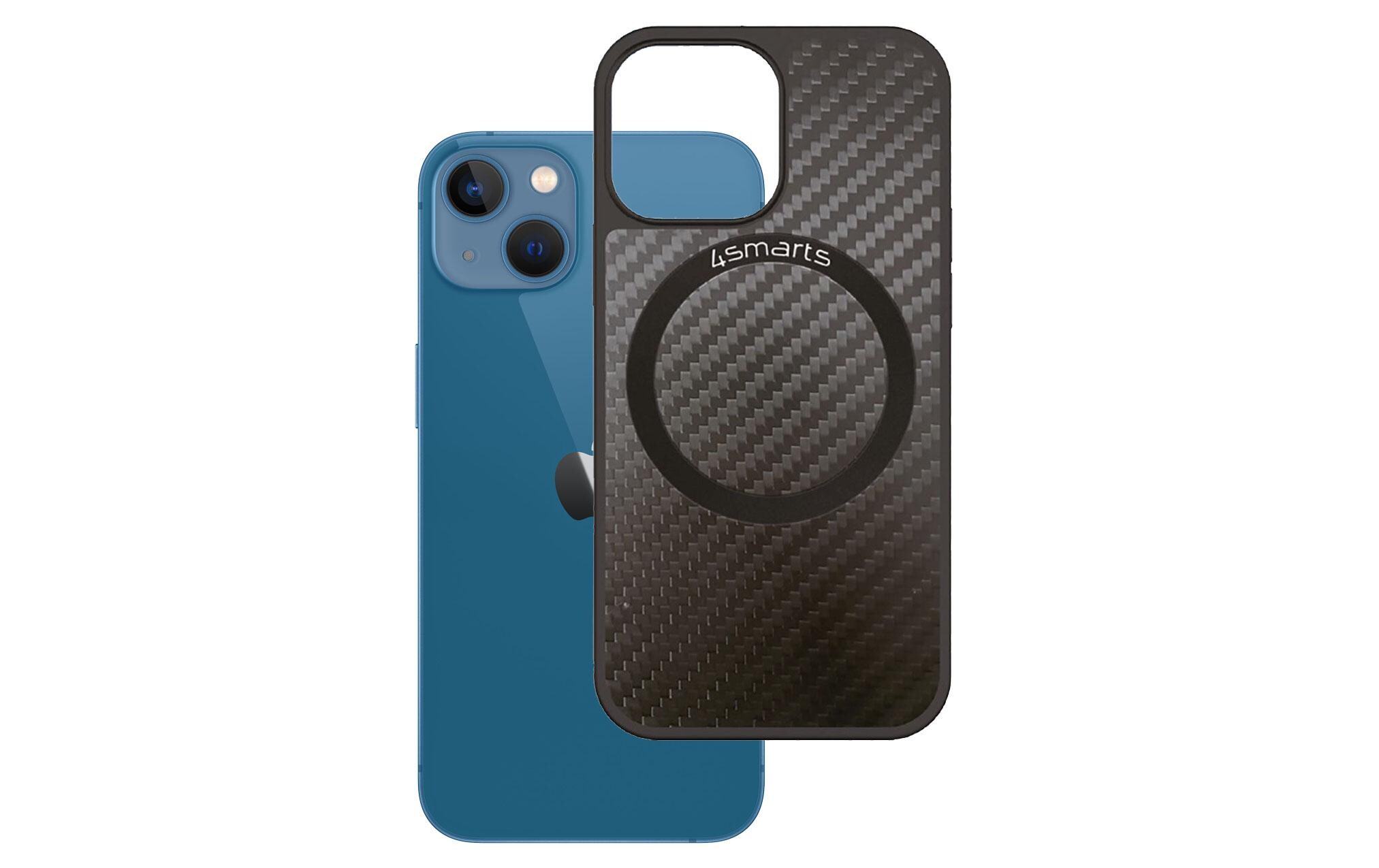 Back Cover Carbon mit UltiMag iPhone 13Schutzhülle mit Carbon- Rückseite und integrierten Magneten für das Apple iPhone 13