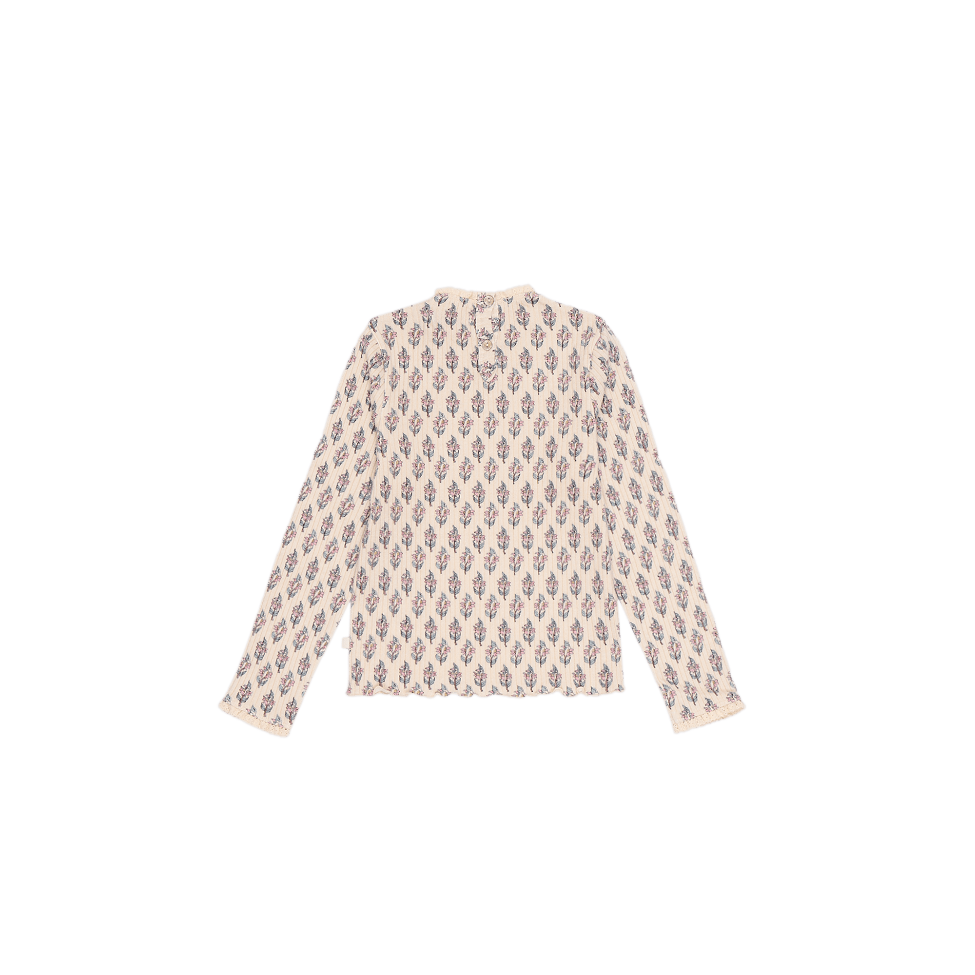 BETSY - Tee-shirt col rond imprimé en coton stretch| Rose