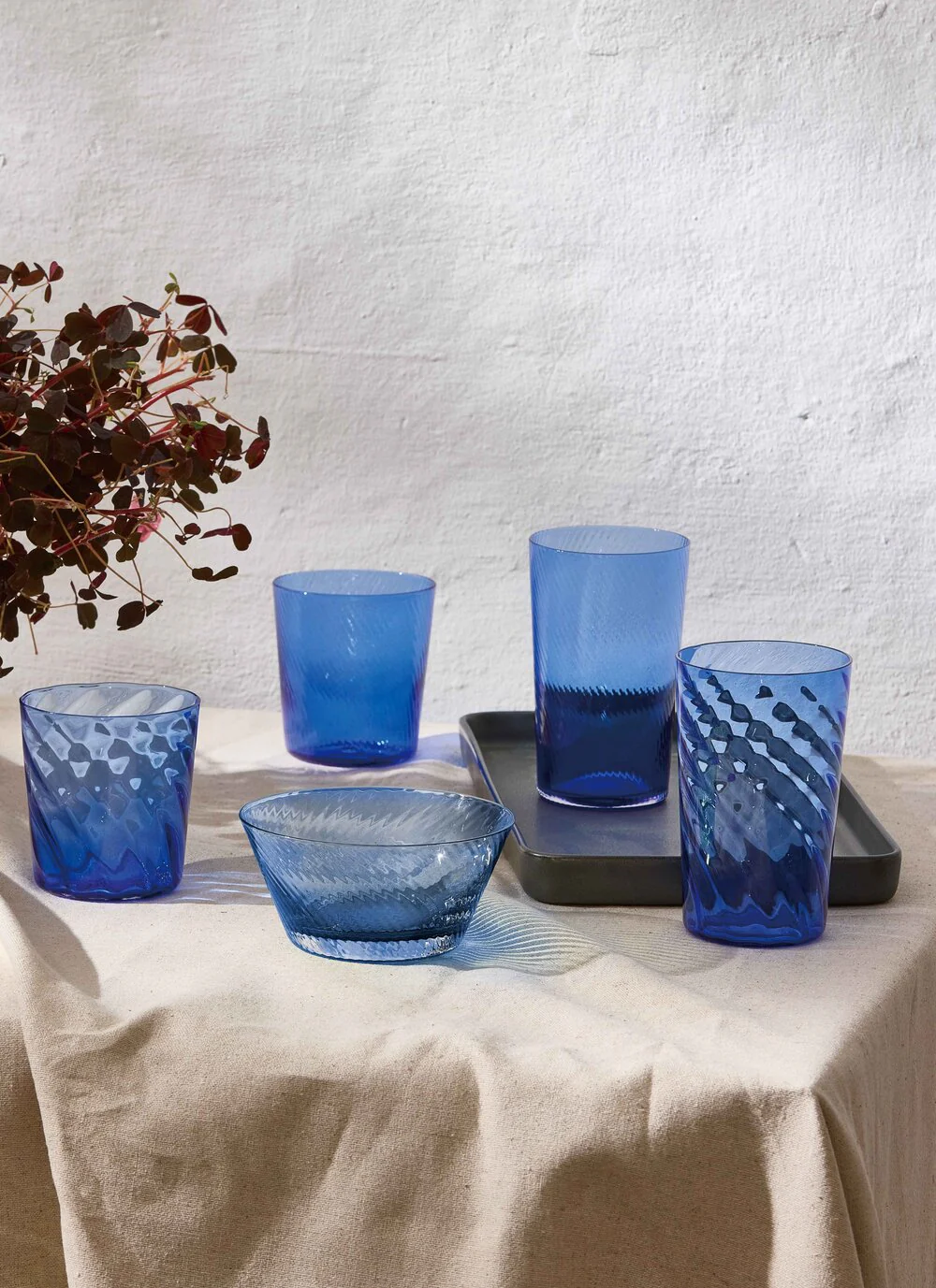 RAW  Unique Optic High Ball glas, mørkeblå - 45 cl.