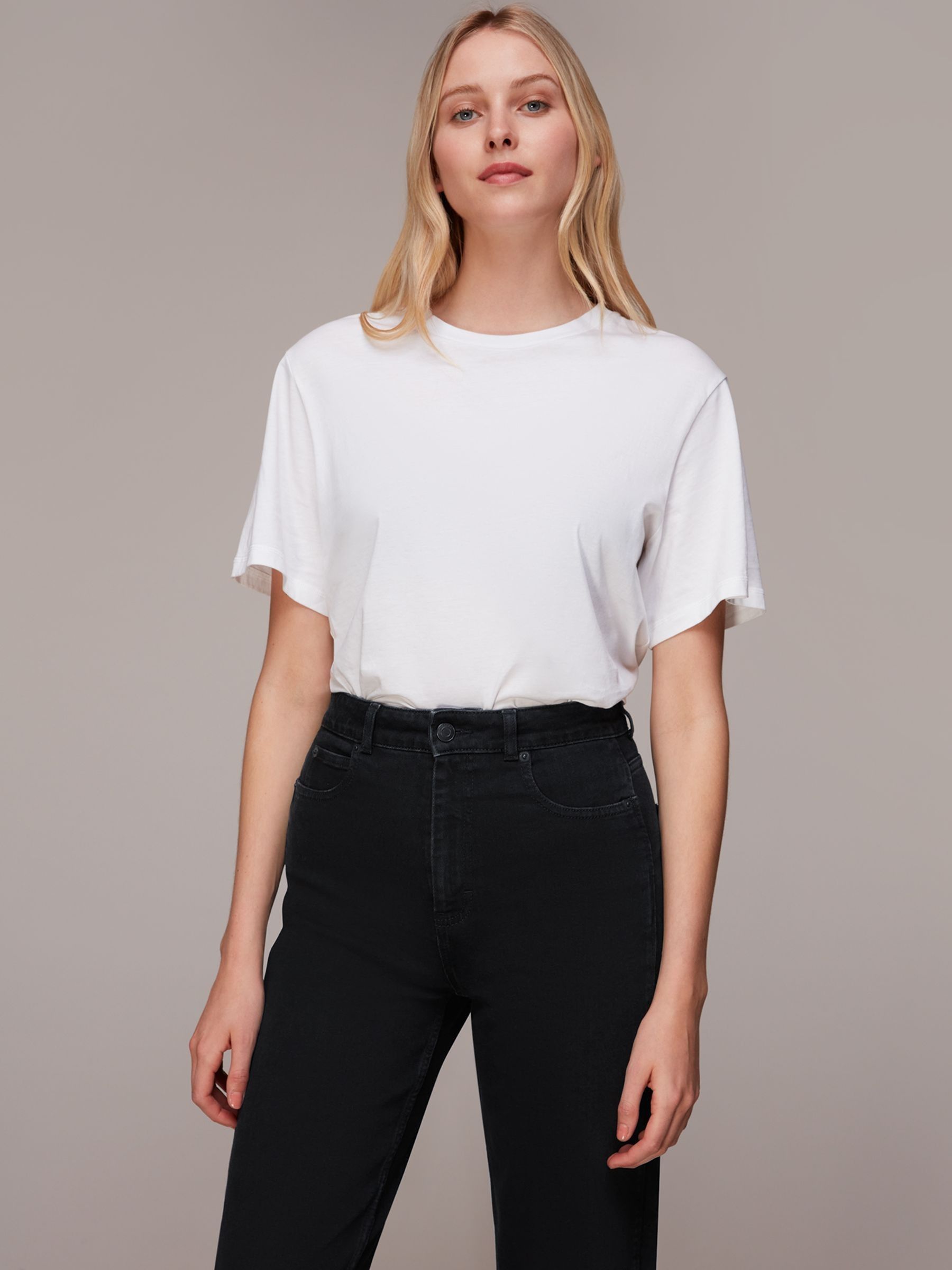 Zwart - Whistles Barrel jeans denim rechte jeans