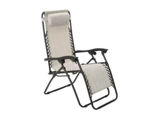 Chaise longue pliante et légère multipositions confortable OASIS