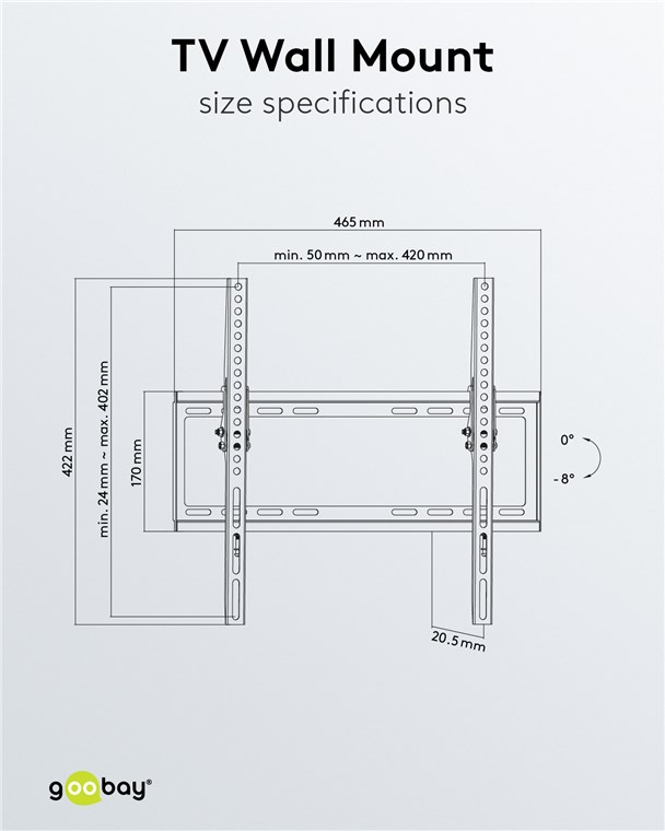 Basic TILT (M) TV Wandhalterung VESA Fernseher Halterung 32