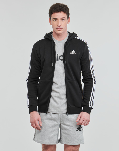 Adidas Sportswear - 3 STRIPES FL FULL ZIP HD - Noir