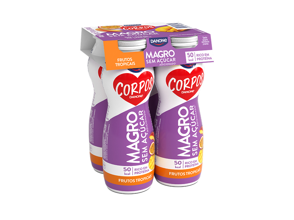 IOGURTE MAGRO CORPOS DANONE FRUTOS TROPICAIS 4X155G