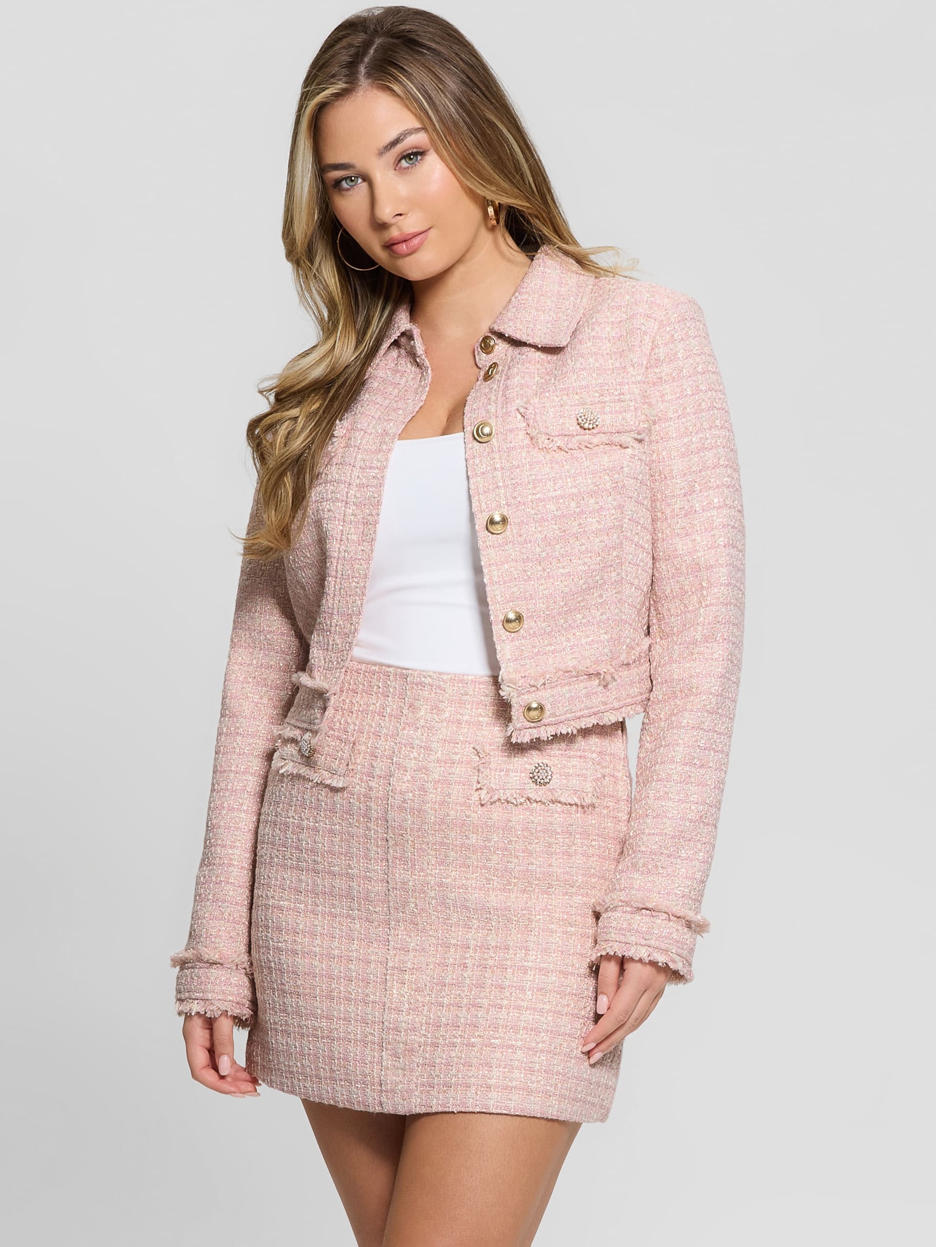Jaqueta curta de tweed Daphnee