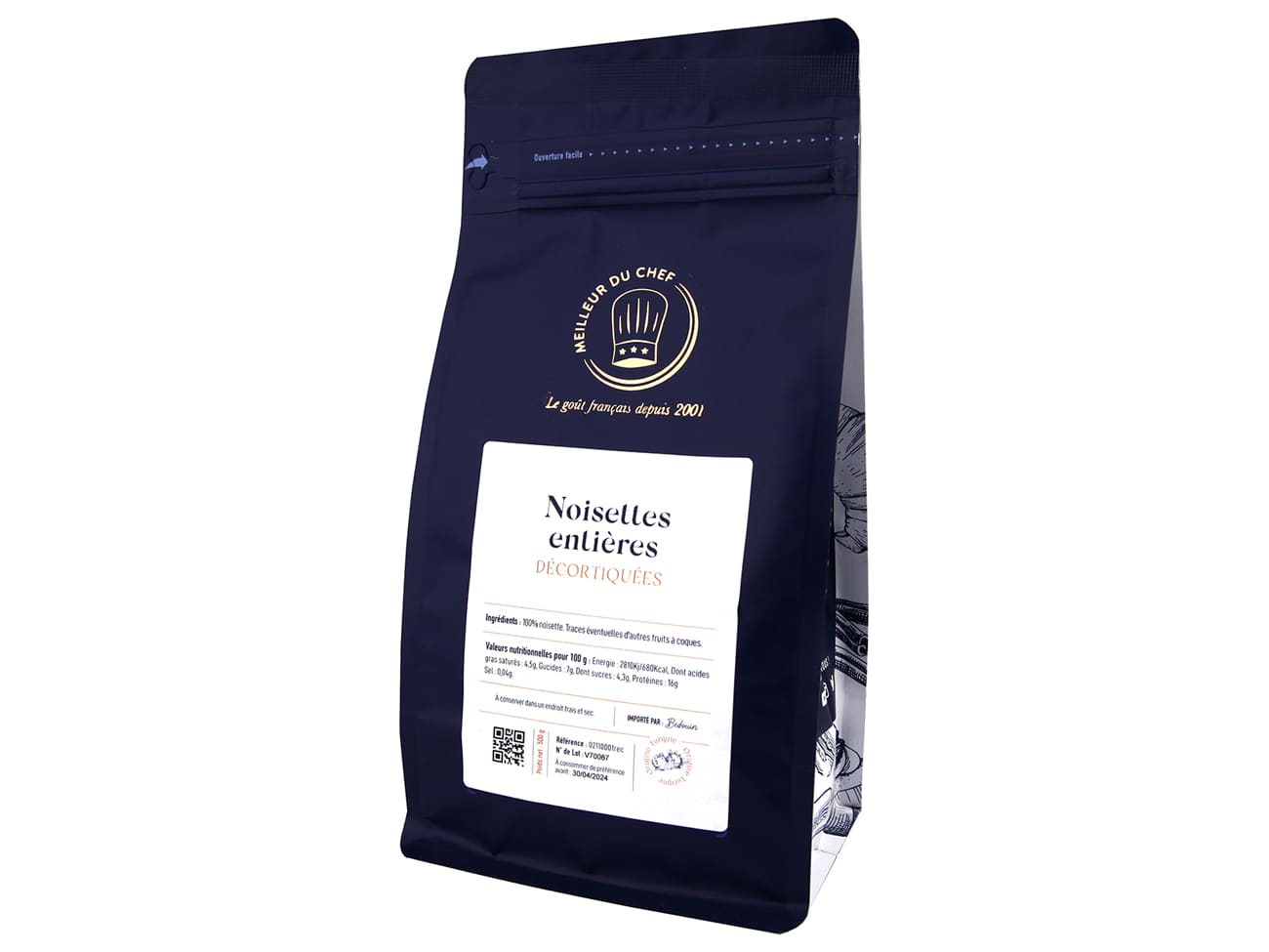 Noisette entière décortiquée - 500 g