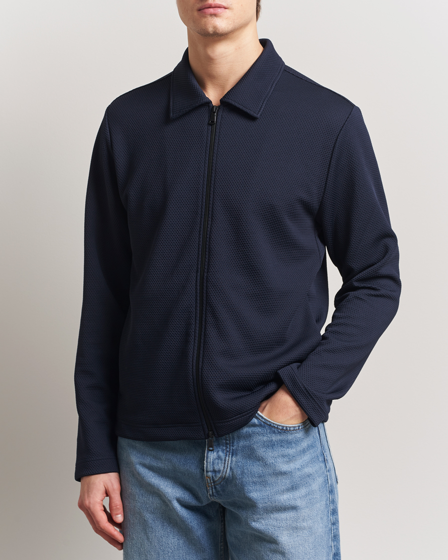 J.Lindeberg Lansa Jersey Zip Jacket Navy