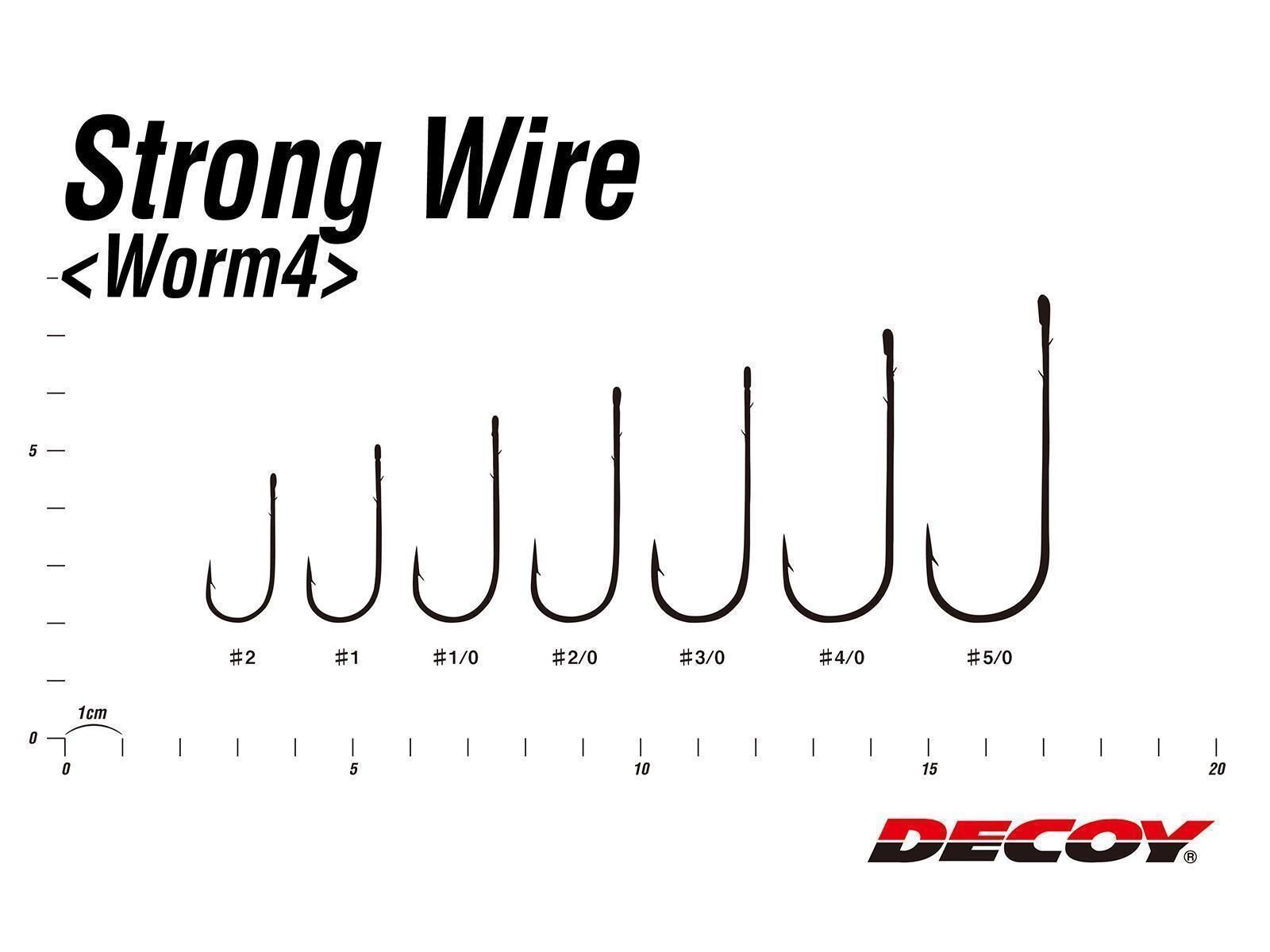 Strong Wire Hook Worm4 - Gr. 4/0(DECOY)