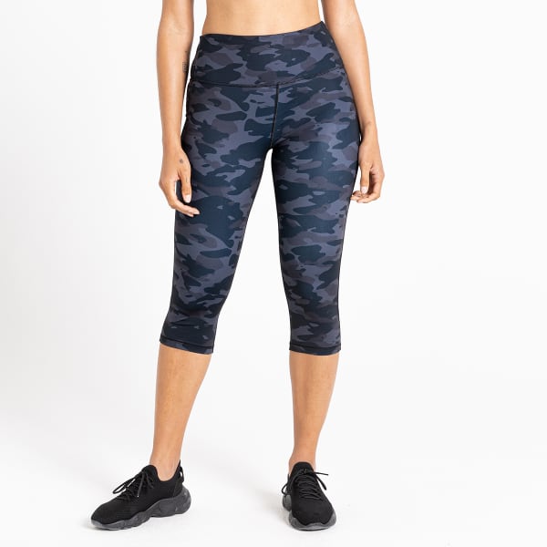 Collant running DARE 2B INFLUENTIAL 3/4 BLACK CAMO