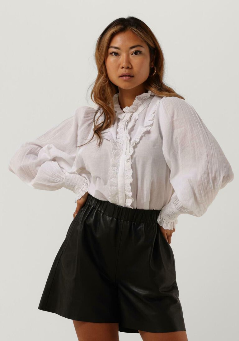 NEO NOIR witte neo noir blouse nusan embroidery blouse