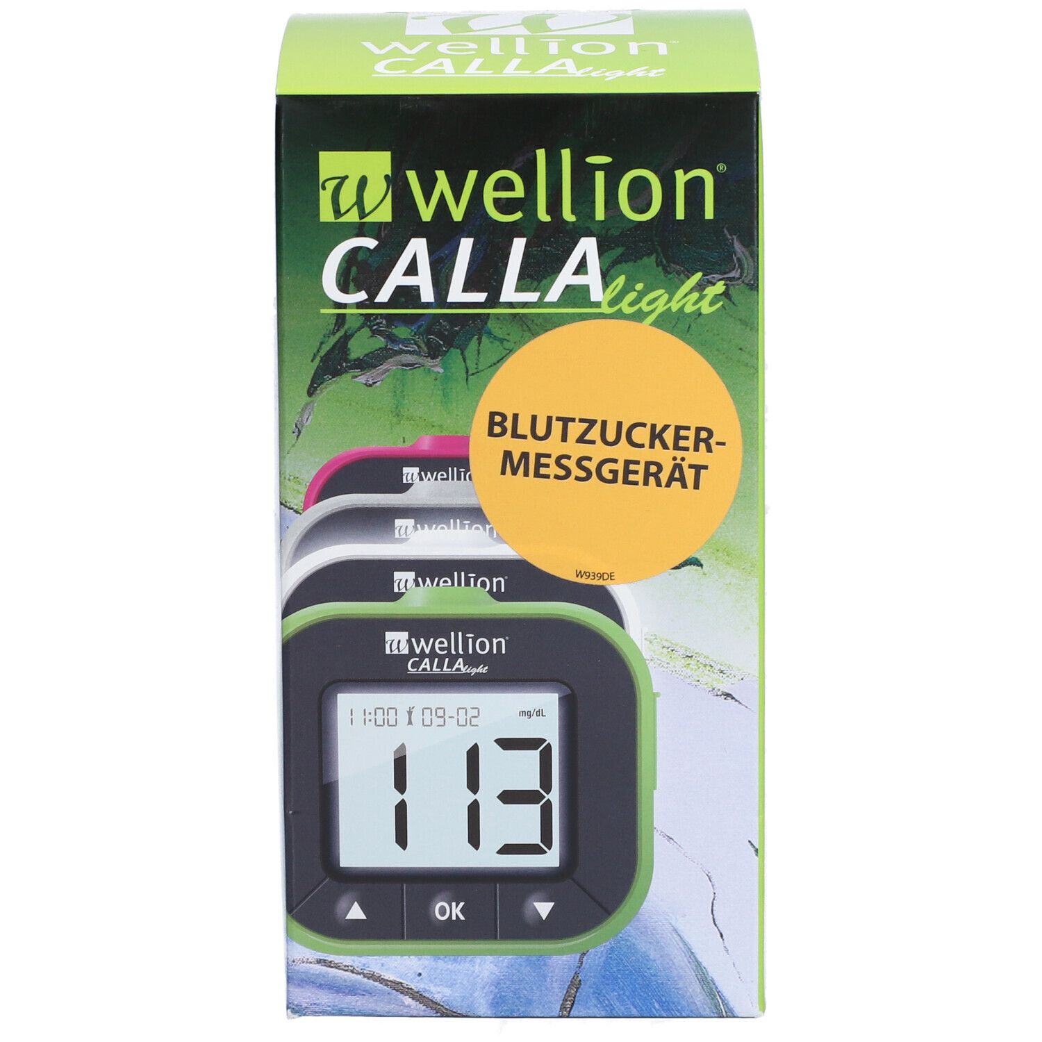 Wellion Calla Light Weiß Blutzuckermessgerät - 1 Set, mg/dL