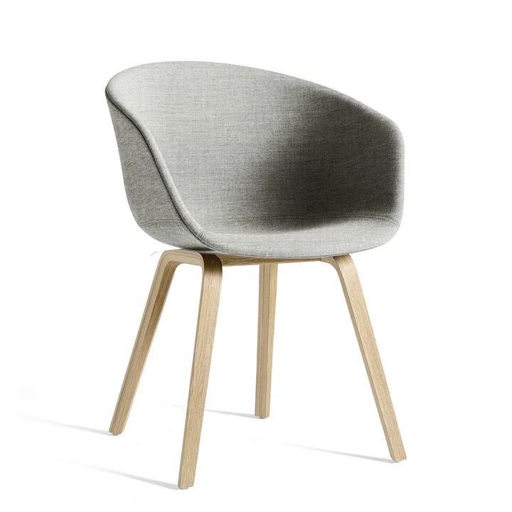 HAY - About A Chair AAC 23, Eiche matt lackiert / Vollpolster grau (Remix 123)
