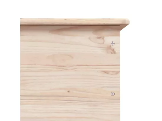 Coffre de rangement à roulettes ALTA 73x39,5x43 cm bois de pin