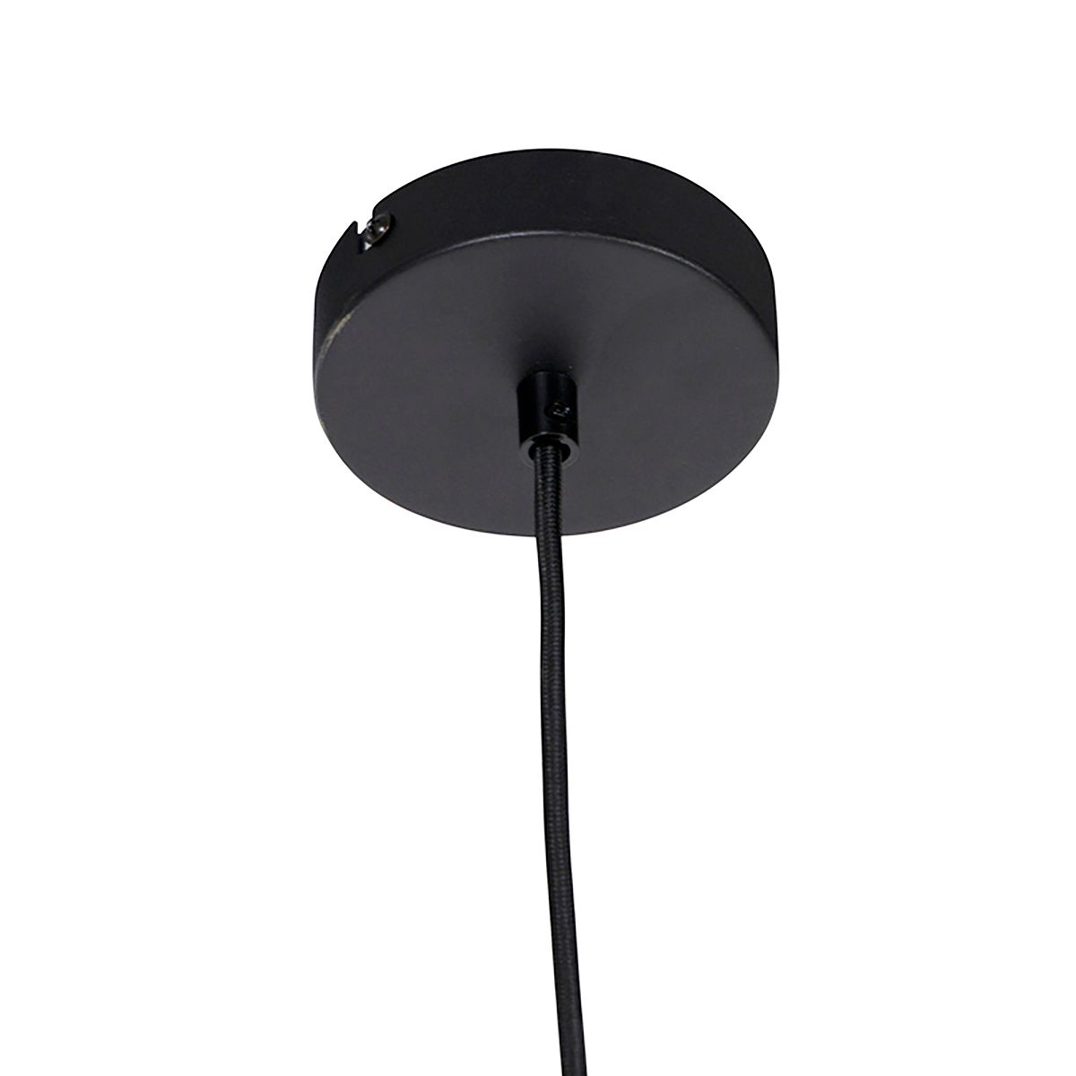 Hanglamp zwart met dubbele velours lampenkap groen met gouden binnenkant - Combi 1