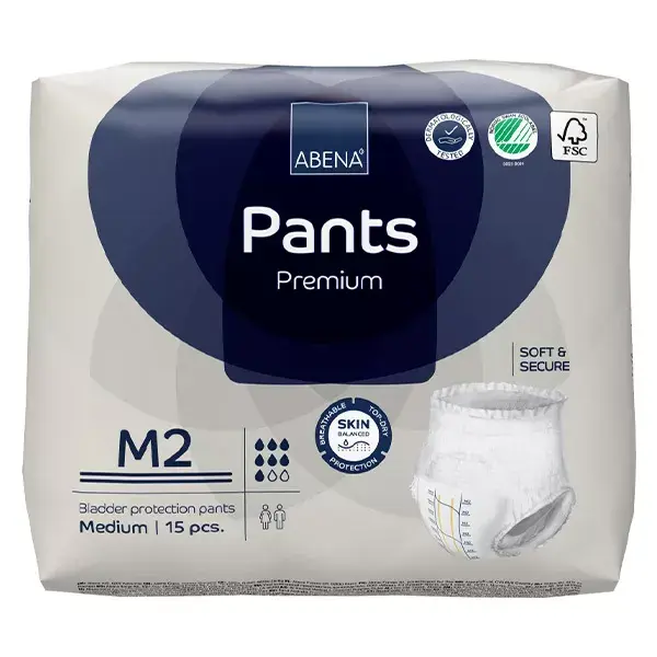 Calça Absorvente Premium Abena Frantex Tamanho M2 - 15 unidades