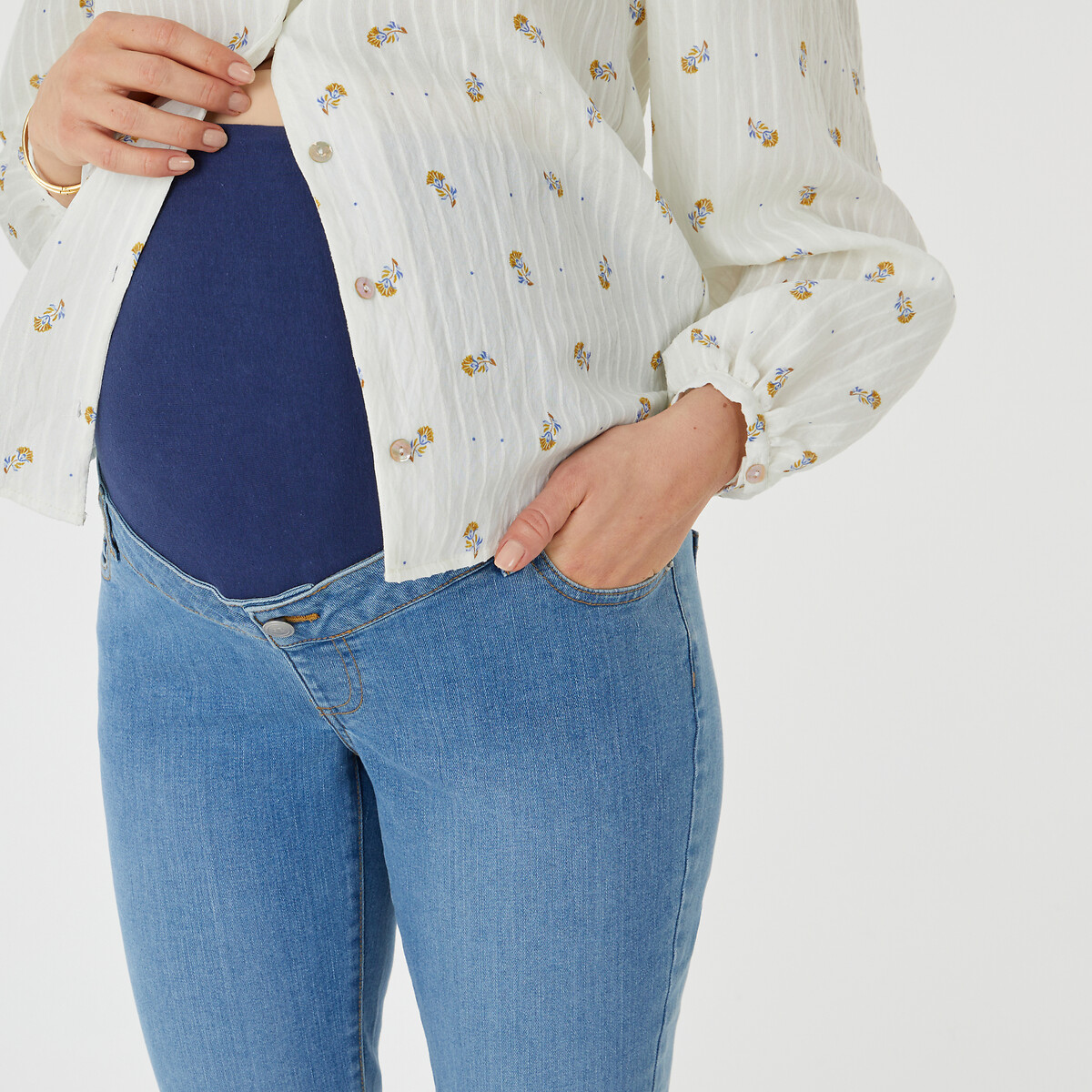 COLEÇÕES LA REDOUTE<br>Jeans slim para maternidade