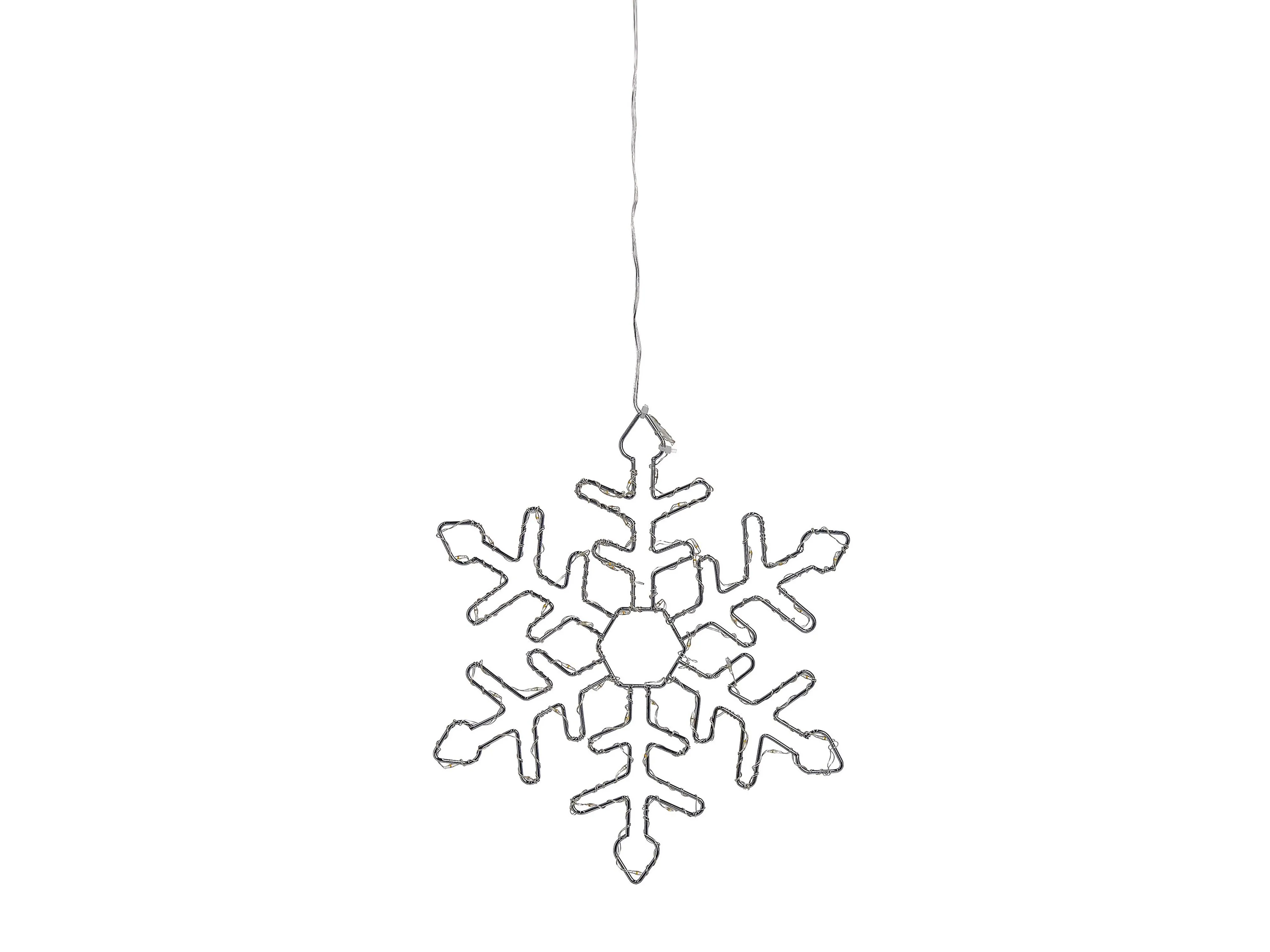 Hangende buitendecoratie LED LOHELA Sneeuwvlok 30/39/50 cm Zilver