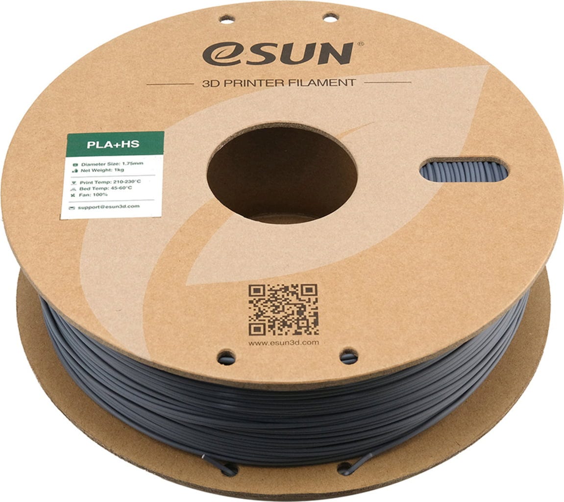 eSUN  PLA+HS Grey, 1,75 mm / 1000 g    PLA-Filament für den Hochgeschwindigkeitsdruck