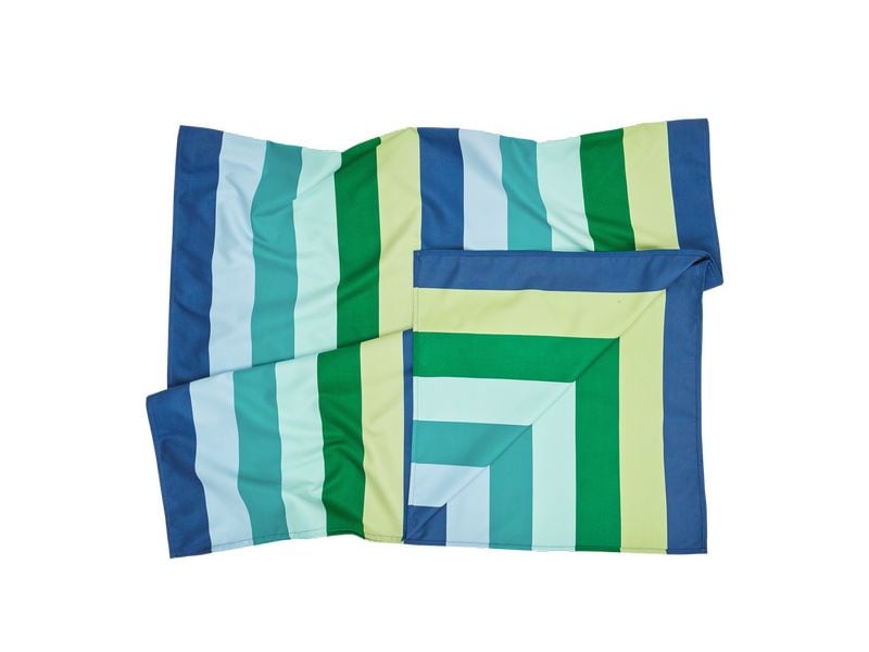 Dock & Bay Strandtuch Cool Lagoon 200 cm x 90 cm, Mehrfarbi Badetuch mit praktischem Stoff-Beutel