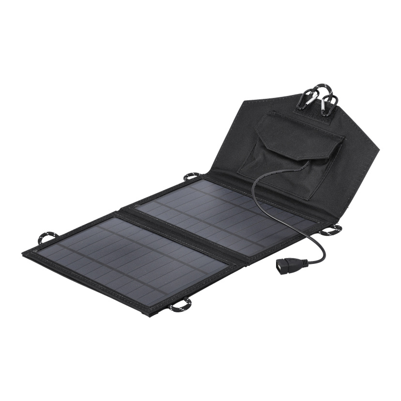 Sammenleggbar solcellelader 7 W 5,5 V 1,27 A