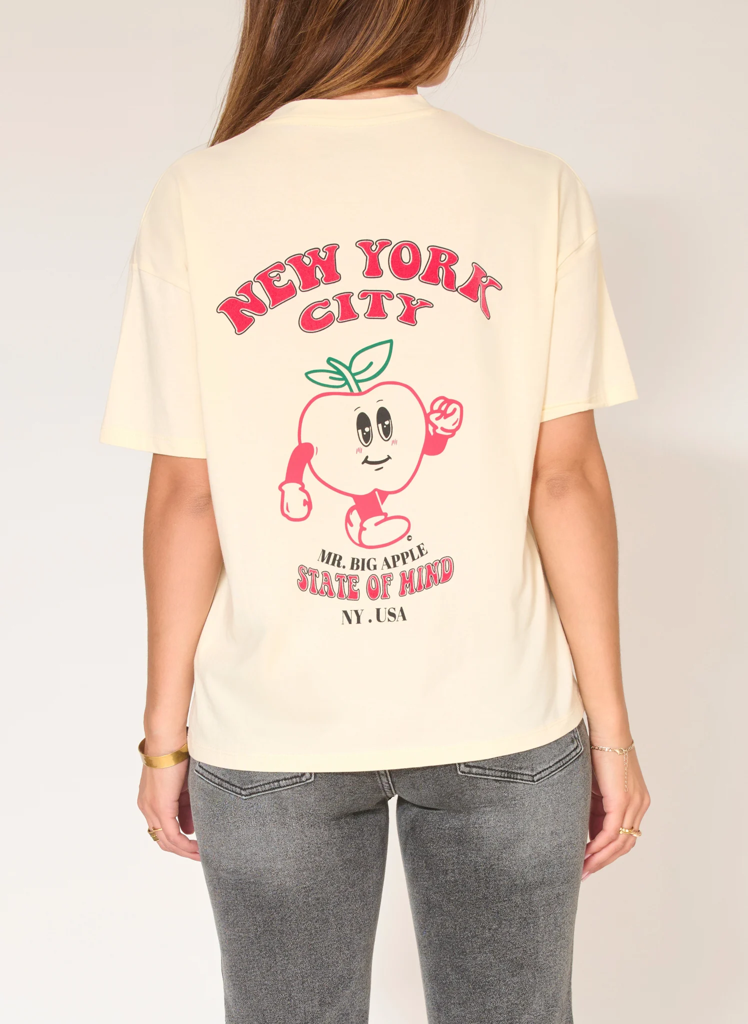 TABASCO - Tee-shirt oversize col rond en coton | Blanc