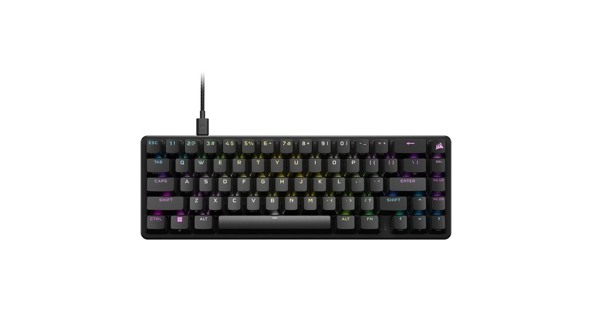 CorsairK65 PRO MINI, gaming toetsenbord  (Zwart, US lay-out, Corsair OPX, RGB leds, 65%, PBT double-shot)