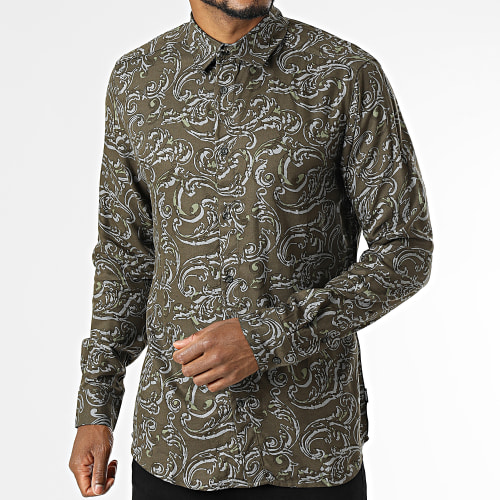 Chemise Slim Manches Longues Lolly Vert Kaki