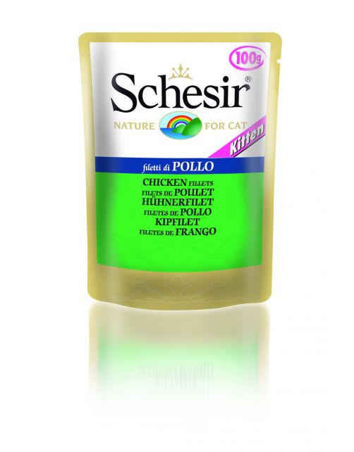 Schesir Kat Maaltijdzakjes Kitten Gelei 100 g - Kattenvoer