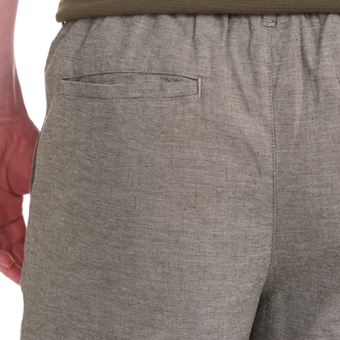 VanVaan Herren Shorts mit Leinen dunkelgrün
