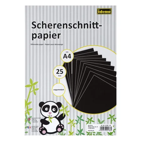 Idena Scherenschnittpapier A4, 25 Blatt, ungummiert