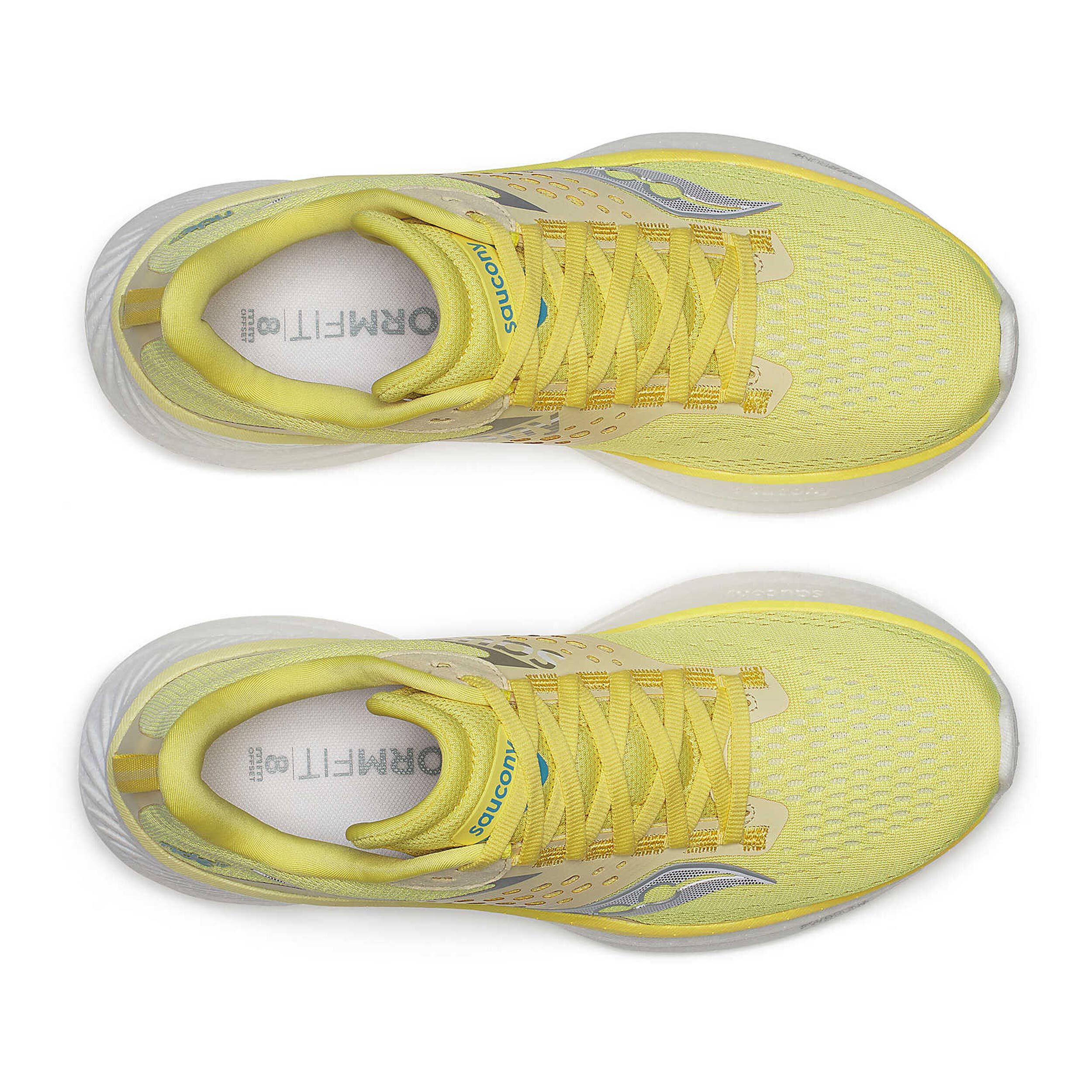 Saucony Ride 17 Chaussure De Running Sans Stabilisateurs Femmes - Beige , Jaune Citron