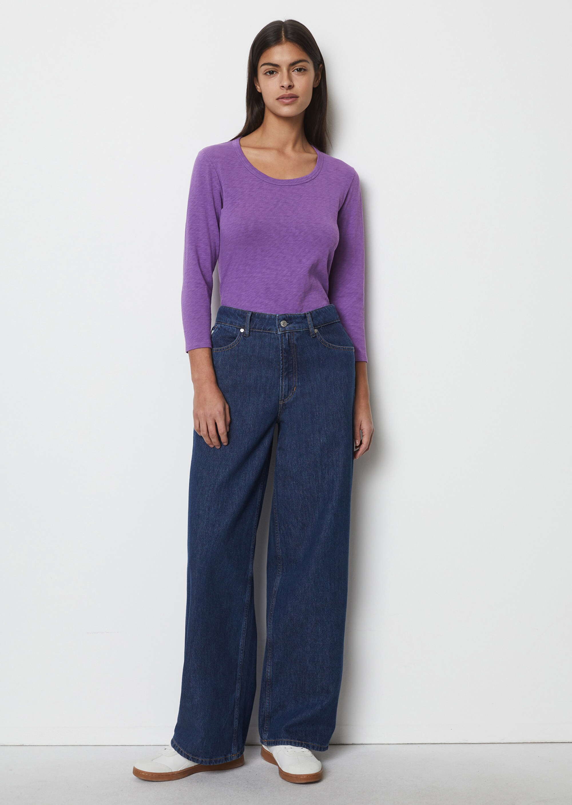 T-Shirt slim aus Slub-Jersey