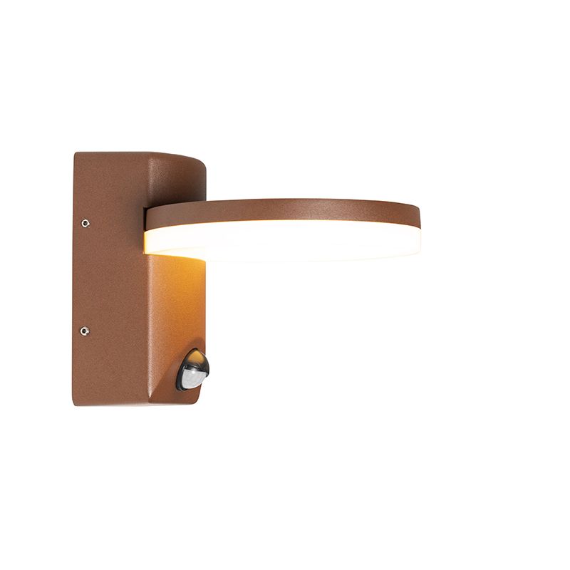 Buiten wandlamp roestbruin incl. LED IP54 bewegingssensor - Esmee