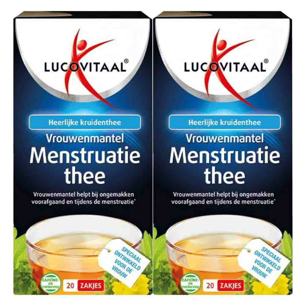 2x Lucovitaal Vrouwenmantel Menstruatie Thee Vegan20 stuks